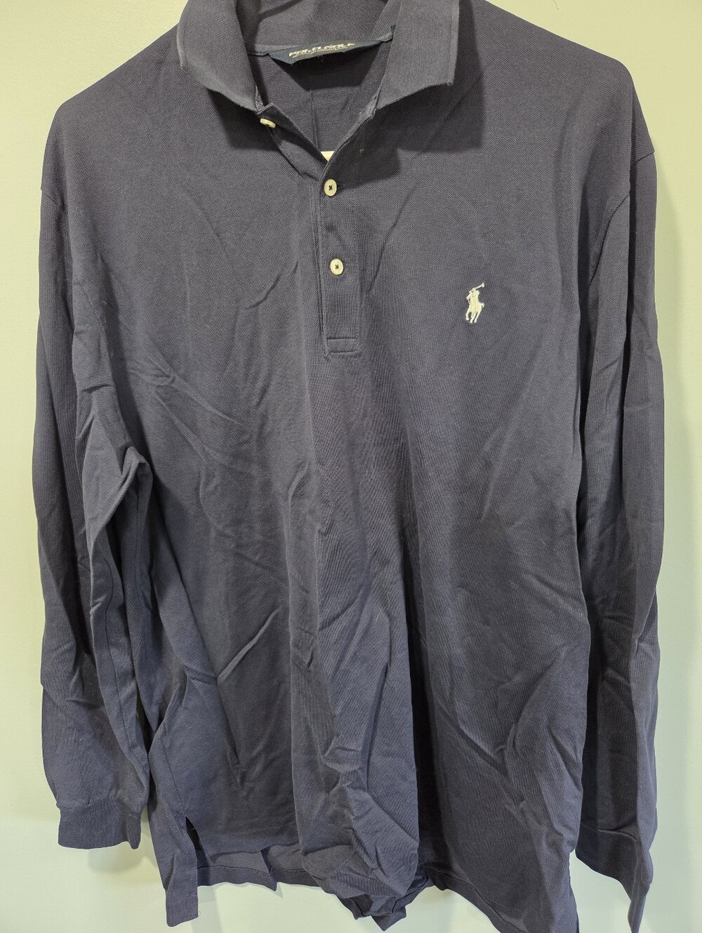 Polo ralph lauren golf navy long sleeve polo shirt large